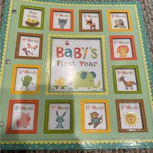 Baby's First Year Keepsake Book - Green and Yellow